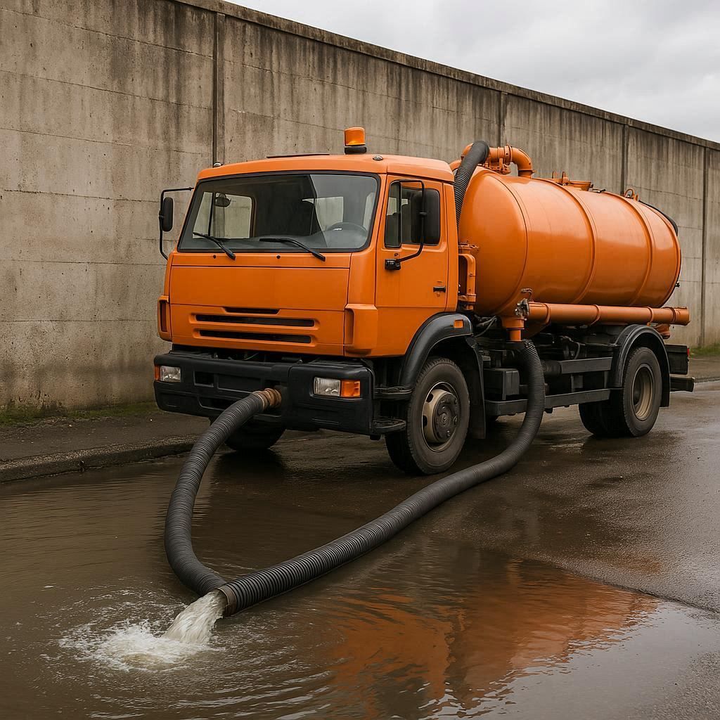 Откачка воды в Джанкое
