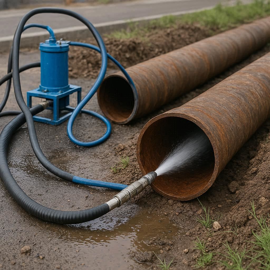 Гидродинамическая прочистка водопроводных труб в Джанкое