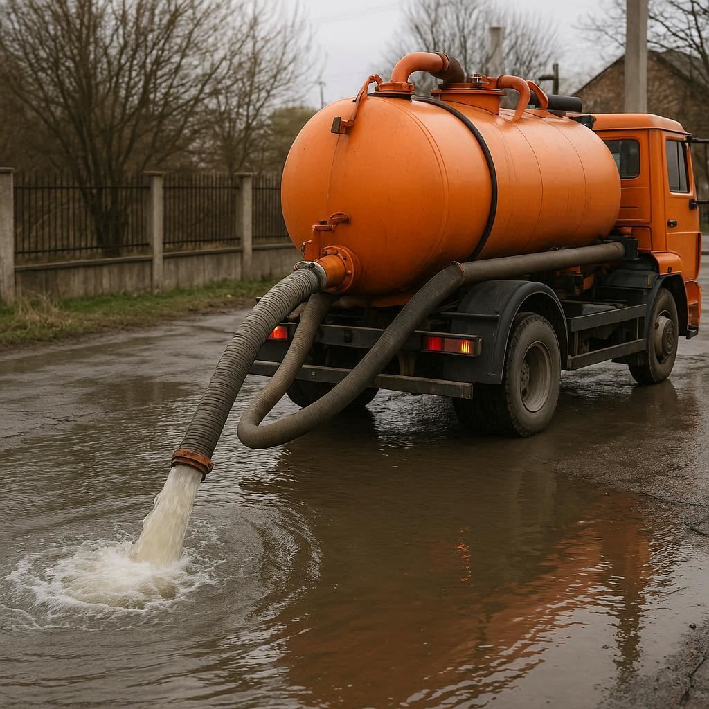 Откачка воды в Джанкое